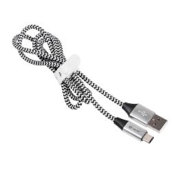 Kabel Tracer USB 2.0 Type-C A Male - C Male 1m czarno-srebrny