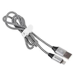 Kabel Tracer USB 2.0 iPhone AM - Lightning 1m czarno-srebrny