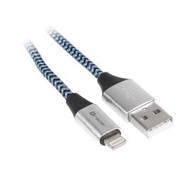 Kabel Tracer USB 2.0 iPhone AM - Lightning 1m czarno-niebieski