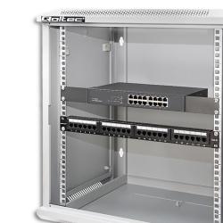 Szafa RACK Qoltec 19" | 12U | 600x635z450 | Szara | Wisząca