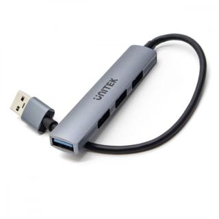 Hub USB-A 3x USB-A 2.0 1x USB-A 5 Gbps Aluminiowy