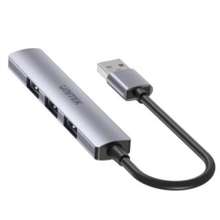 Hub USB-A 3x USB-A 2.0 1x USB-A 5 Gbps Aluminiowy