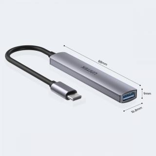 HUB USB-C 3x USB-A 2.0 1x USB-A 5 Gbps Aluminiowy