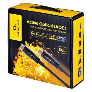 GEMBIRD AKTYWNY KABEL OPTYCZNY (AOC) HIGH SPEED HDMI Z ETHERNETEM SERIA PREMIUM, 50M