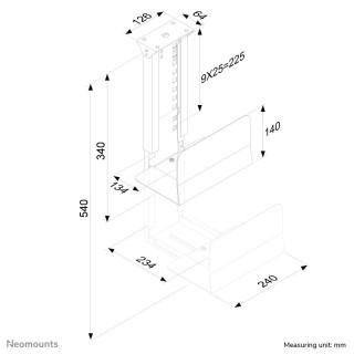 PC AKCESORIA DESK MOUNT 30KG CPU-D200BLACK NEWSTAR