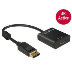 Adapter Delock DisplayPort 1.2- HDMI aktywny 4K na kablu...