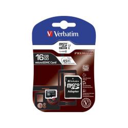 Karta pamięci MicroSDHC Verbatim 16GB Class 10 + adapter