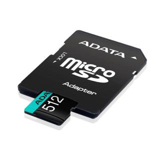 MEMORY MICRO SDXC 512GB W/AD./AUSDX512GUI3V30SA2-RA1 ADATA