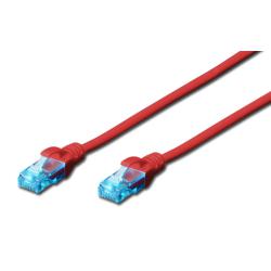 Patchcord DIGITUS UTP kat. 5e 25m PVC czerwony