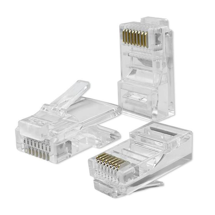 Wtyk złącze modularne RJ45 | CAT5e | UTP | Pozłacane styki | 100 sztuk