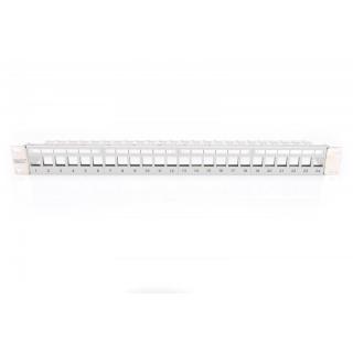 Panel krosowy (patch panel) modularny 19" 24 porty pod...