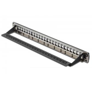 Panel krosowy (patch panel) modularny 19" 24 porty pod...