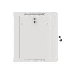 Szafa instalacyjna Rack wisząca 19" 9U 600x450 szara drzwi metalowe Lanberg (flat pack)