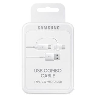 Samsung Combo Cable (Type-C & Micro USB), White