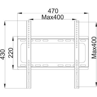 Uchwyt ścienny LCD/LED Techly 25"-56", 40kg slim 21mm