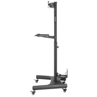 Stojak mobilny Techly 13''-32'', 2x8kg, 2 monitory, półka PC