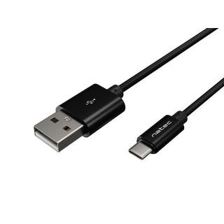 Kabel USB 2.0 Type-C(M) - AM 1m oplot czarny Natec Prati