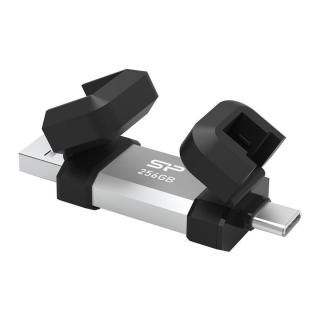 Pendrive Silicon Power Mobile C51 256GB USB-A USB 3.2 Type-C 200MB/s Srebrny