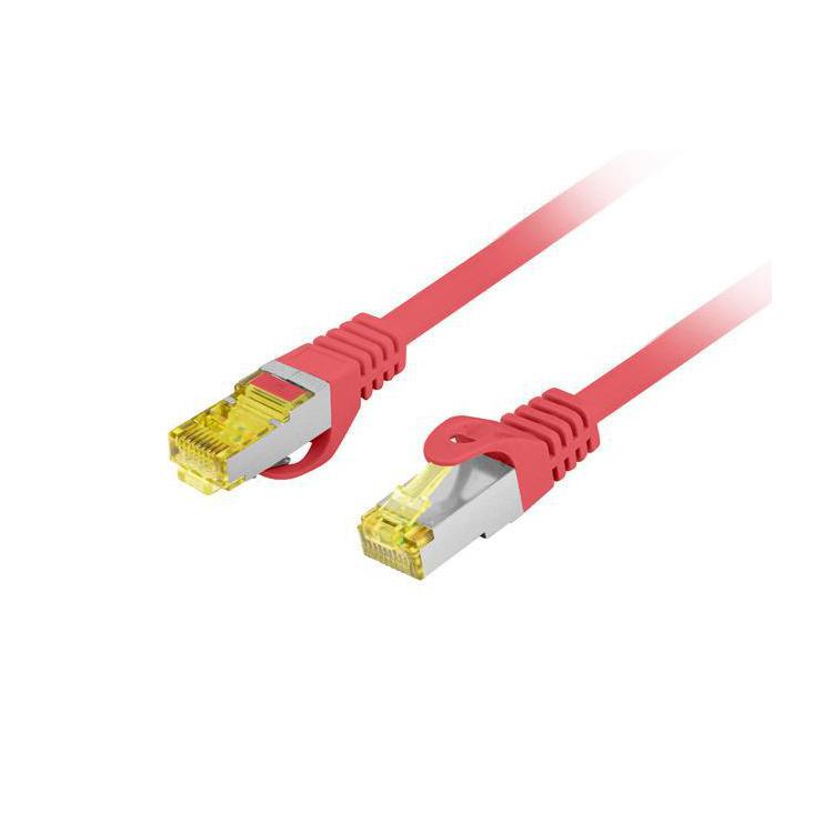 Patchcord Lanberg S/FTP kat.6A 3m LSZH CU fluke passed czerwony