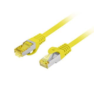 Patchcord Lanberg S/FTP kat.6A 3m LSZH CU fluke passed żółty