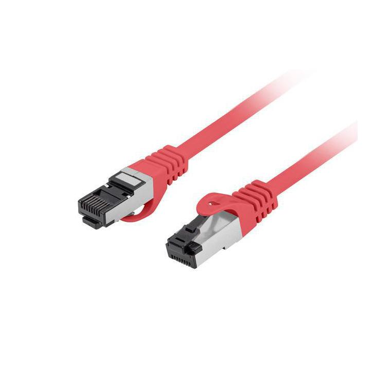 Patchcord Lanberg S/FTP kat.8.1 3m LSZH CU fluke passed czerwony