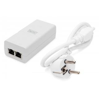 Zasilacz/Adapter PoE+ 802.3at, max. 52V 30W Gigabit 10/100/1000 Mbps, aktywny, Biały