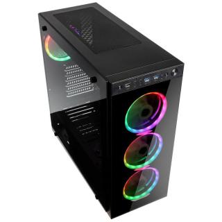 Kolink Horizon RGB Mid Tower, Szkło Hartowane - Czarne