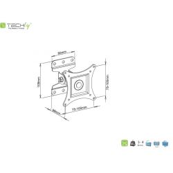 Uchwyt ścienny Techly 13"-30", 23kg regulowany