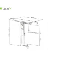 Uchwyt Techly na obudowę PC podblatowy, regulowany, czarny