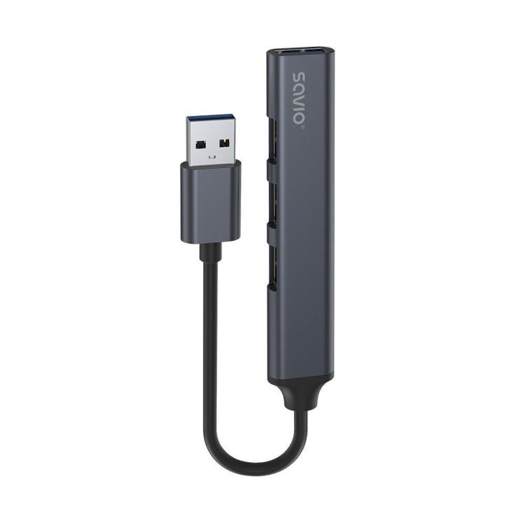 Hub SAVIO AK-70 USB-A - 3 x USB-A 2.0, 1 x USB-A 3.0