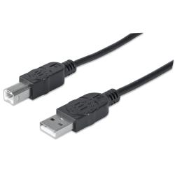 Kabel USB Manhattan USB 2.0 A-B M/M, 1,8m, czarny