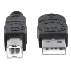 Kabel USB Manhattan USB 2.0 A-B M/M, 1,8m, czarny