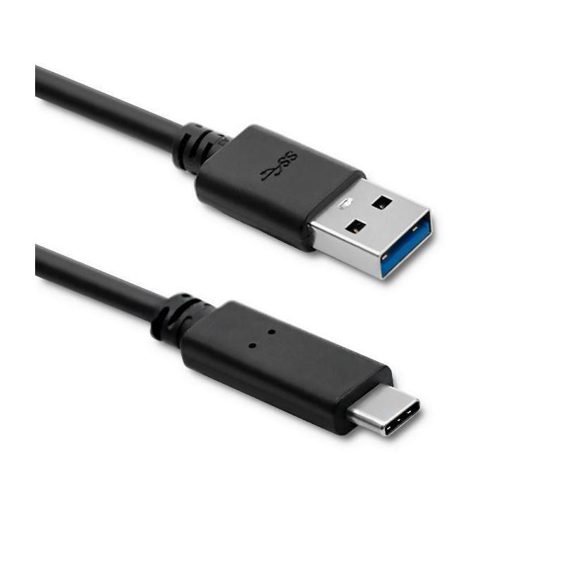 Kabel USB Qoltec 3.1 typ C męski | USB 3.0 A męski | 1.8m | Czarny