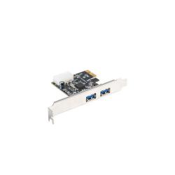 Karta Lanberg PCI Express - USB 3.1 Gen1 2-port + śledź low profile