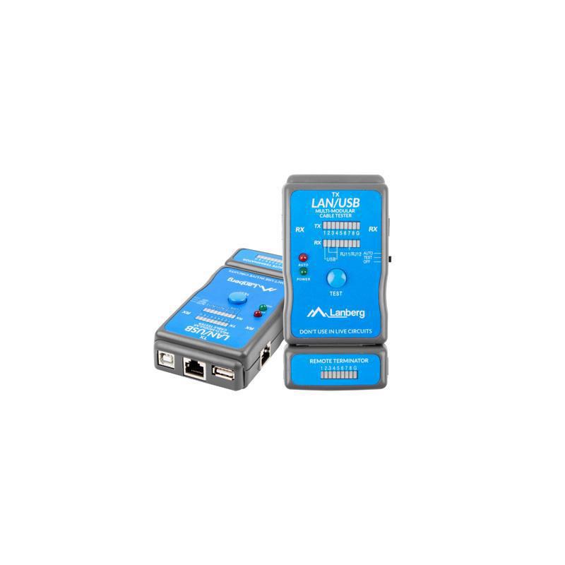 Tester kabli Lanberg NT-0403 RJ45, RJ11, USB