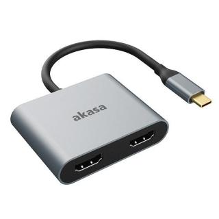 Przejściówka Akasa z USB-C na podwójne HDMI MST —...