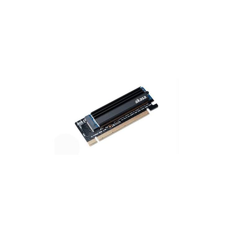 Adapter Akasa M.2 PCIe z chłodzeniem - czarny