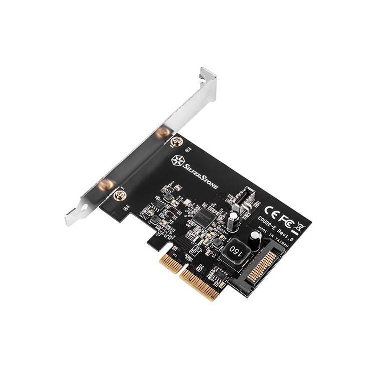 Silverstone SST-ECU02-E Karta adaptera USB, PCIe 3.0, 1x USB-C 3.1 wewnętrzna - niskoprofilowa