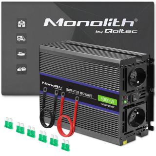 Qoltec Przetwornica napięcia Monolith 3000 MS Wave | 12V...