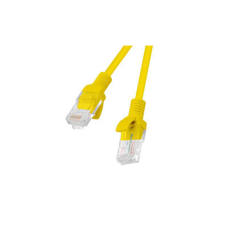 Patchcord Lanberg UTP kat.6 0,25m żółty