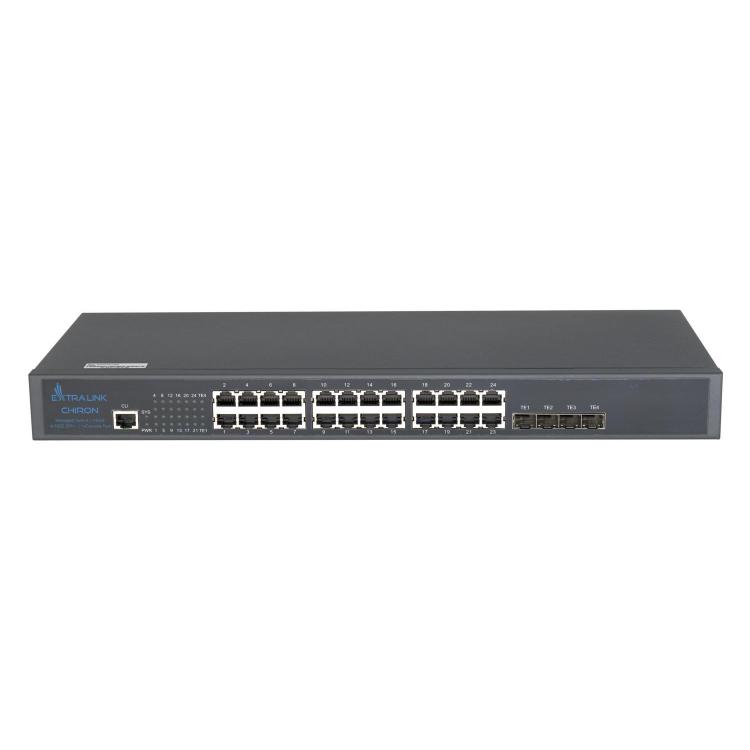 Extralink Chiron Managed L3 Switch 24xRJ45 GbE, 4x SFP+, Rack 19"