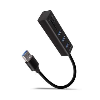 AXAGON HMA-CR3A Koncentrator wieloportowy, USB 3.0 Type-A, 3x USB-A, SD, microSD