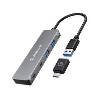 Koncentrator USB Graugear, 4 porty, 2x USB-A, 2x USB-C, z...