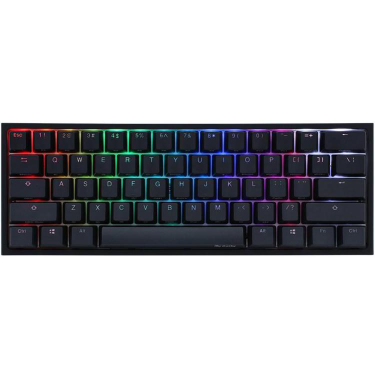 Klawiatura do gier Ducky One 2 Mini, MX-Black, RGB-LED, czarny, układ CH-Line