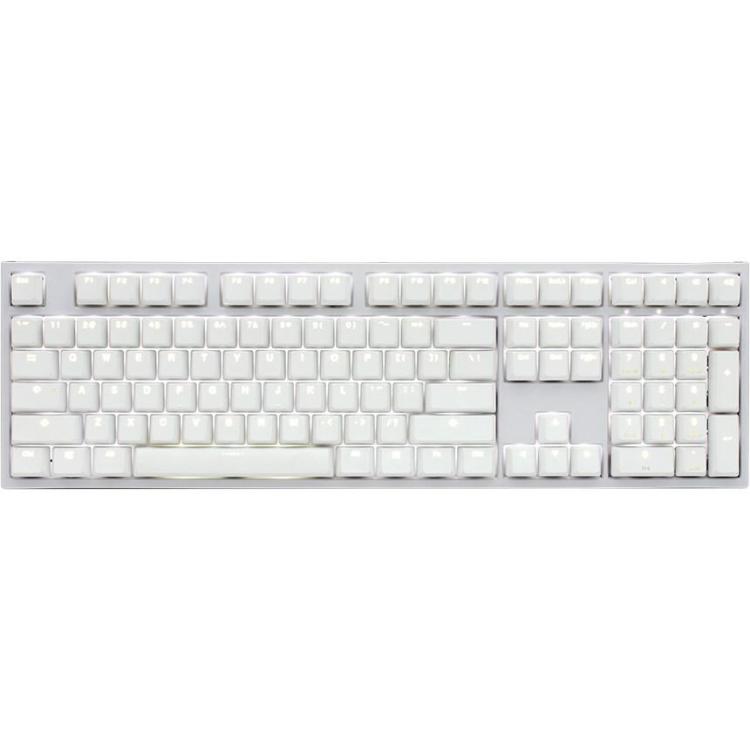 Klawiatura do gier Ducky One 2 White Edition PBT, MX-Red, Biała dioda LED - Biała