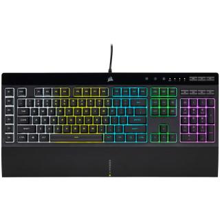 Klawiatura Gamingowa Corsair K55 RGB PRO, RGB LED - Czarna