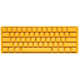 Ducky One 3 Żółta Mini Klawiatura Gamingowa, RGB LED -...