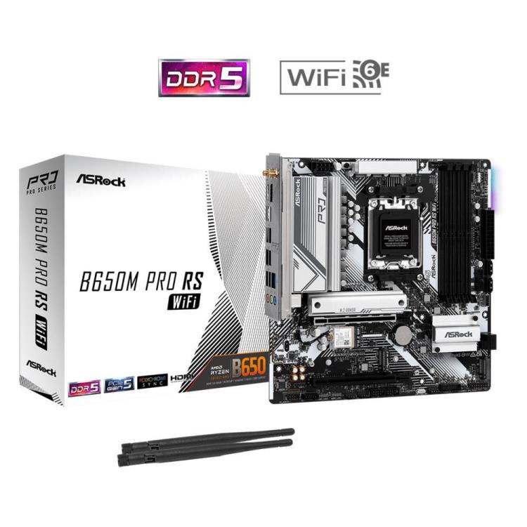 MB AMD B650 SAM5 MATX/B650M PRO RS WIFI ASROCK