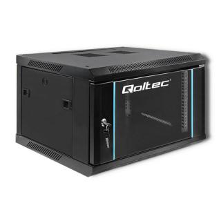 Qoltec Szafa RACK 19" | 6U | 600 x 370 x 600 | Czarna | Wisząca