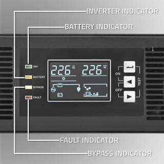 Zasilacz awaryjny UPS do RACK | 2.4kVA | 2400W | Power Factor 1.0| LCD | On-line